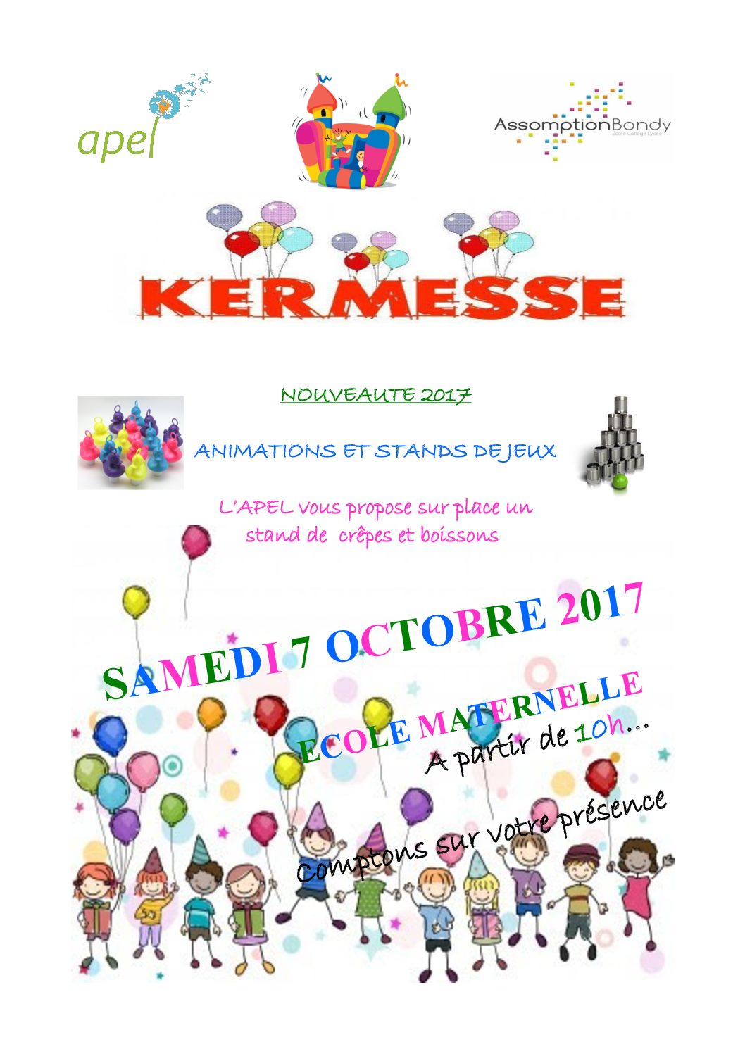 Nouvelle Kermesse des petits : 7 octobre Nouvelle Kermesse des petits : 7 octobre